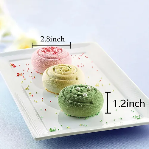 Miniatura 4 de Molde de rollo de canela Molde de chocolate para postre mini molde de pastel molde de cera derretida de silicona moldes para hacer velas para bollo