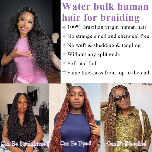 Miniatura 4 de Cabello humano trenzado para trenzas bohemias, 1.76 oz, 1 paquete/paquete de 18 pulgadas, paquetes de cabello humano rizado bohemio para trenzar 12A