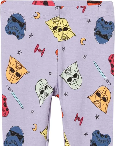 Miniatura 3 de Tienda Essentials Disney Marvel Star Wars Pijama de algodón ajustada para niñas y niños pequeños, paquete de 3