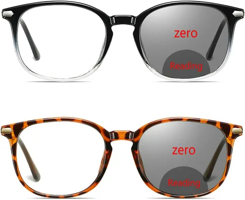 Miniatura 10 de Paquete de 2 lentes de sol de transición, lentes de lectura fotocromáticos para mujer, TR90, cuadrados, bifocales, para presbicia, paquete económico