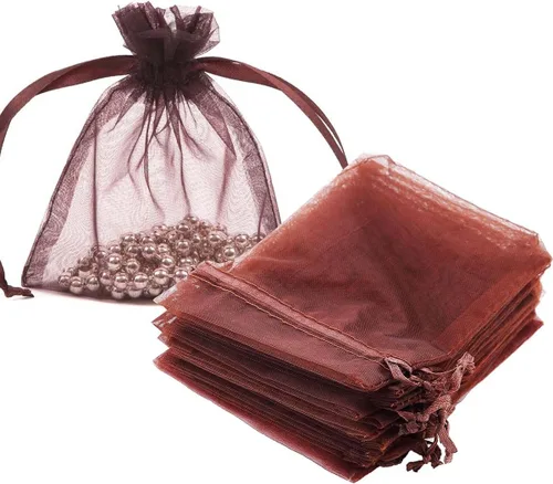 Miniatura 21 de Paquete de 50 bolsas de organza de regalo con cordón verde de 4 x 6 pulgadas para baby shower, Navidad, cumpleaños de bebé, recuerdo de fiesta