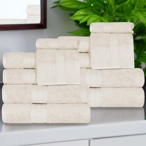 Miniatura 18 de Superior Juego de 2 toallas de baño de fibra larga 100% algodón peinado de 27.64 oz/m², para baño, ducha, cocina, súper suave, afelpado, altamente