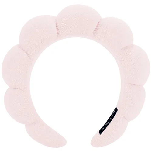 AOENJIE Diademas de spa para lavar la cara o maquillaje, diademas de burbuja de esponja para el cuidado de la piel, diadema de tela de rizo