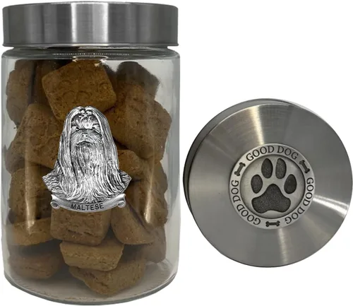 Miniatura 18 de Heritage Pewter Basset Hound Good Dog Treat Jar – Tarro de golosinas de 34 onzas con tapa hermética a rosca Regalo para propietarios de Basset