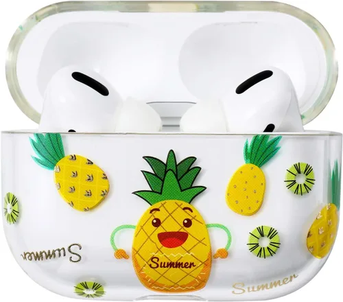 Miniatura 13 de AKABEILA Funda compatible con Apple Airpods Pro para mujer, transparente con diseños, policarbonato duro, a prueba de golpes [LED frontal visible]