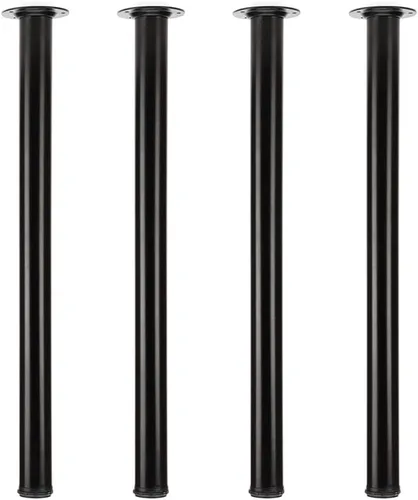 Miniatura 9 de QLLY Juego de 4 patas de muebles de metal ajustables de 6 pulgadas, pierna de repuesto para sofá, sillón, silla otomana y gabinete, en negro