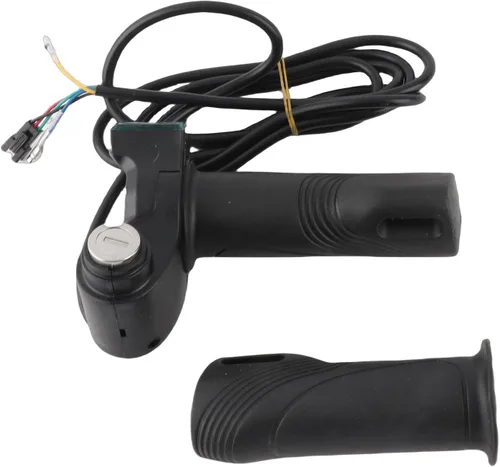 Miniatura 4 de Pantalla LCD Twist Throttle Grip con cerradura de llave Pantalla de voltaje de batería para scooter eléctrico 12V-72V Reemplazo universal