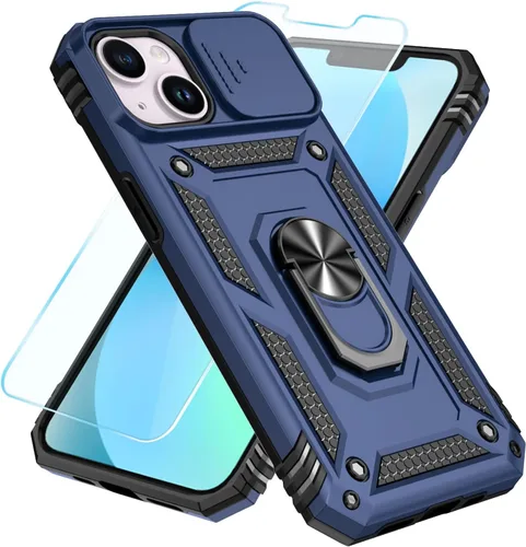 Miniatura 42 de SunStory Funda compatible con iPhone 12 Pro Max con protector de pantalla HD, cubierta de cámara deslizante y soporte de anillo giratorio