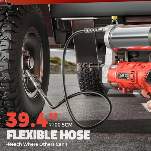 Miniatura 5 de Ecarke Pistola de engrase inalámbrica compatible con batería Milwaukee de 18 V, pistola de engrase eléctrica máxima de 12000 PSI, pistola doble