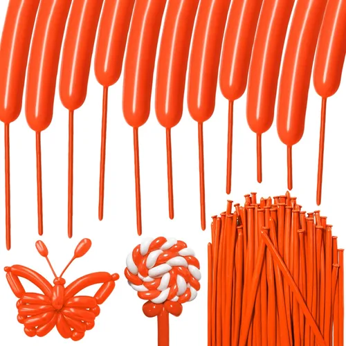 Miniatura 9 de 100Pcs Globos Negros 260, Globos Largos para Atar Arco de Globos, Globos Largos y Finos para Torcer Globos de Animales, Globos para Cumpleaños