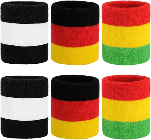 BEACE Bandas para el sudor - Muñequeras deportivas para hombres y mujeres - Absorción de humedad, tela de rizo de algodón atlética para tenis,