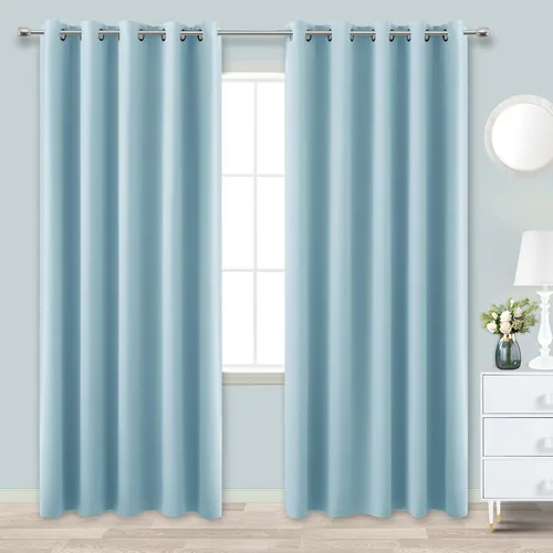 Miniatura 56 de Cortinas opacas de 72 pulgadas extra anchas para dormitorio, puerta corrediza de vidrio y patio, 2 paneles con ojales para oscurecer ventana grande