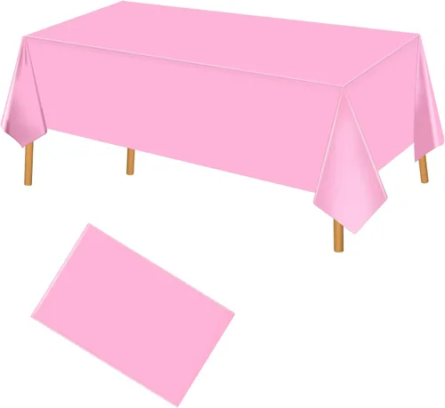 Miniatura 19 de Hxezoc Mantel de plástico desechable negro, 54 x 108 pulgadas, impermeable, para bodas, fiestas de cumpleaños, baby shower, suministros de fiesta