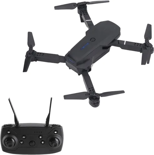 Miniatura 8 de E88 4 Eje RC Drone Aéreo Quadcopter HD Doble Cámara Alta Resolución Volteando Plegable Negro