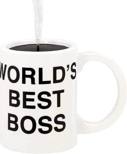 Hallmark The Office World's Best Boss Adorno Navideño de Taza de Café (0002HCM9116)