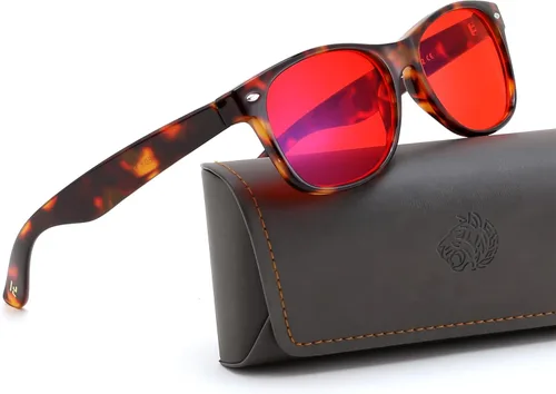 Miniatura 9 de FEISEDY Lentes clásicos de bloqueo de luz azul naranja/roja para mujeres y hombres, anteojos de sueño para computadora de juegos B0339