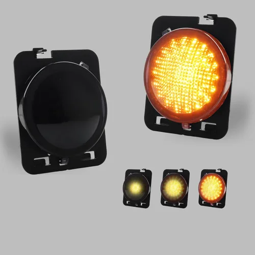 Miniatura 9 de Luces LED secuenciales de marcador lateral para guardabarros delanteros para J-e-e-p Wrangler JK 2007-2019, lámparas de marcador de parachoques