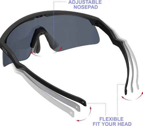 Miniatura 7 de Living out your qool time QOOLTIME Z87 - Gafas de sol deportivas para ciclismo, hombres, mujeres, jóvenes, pickleball para correr, béisbol