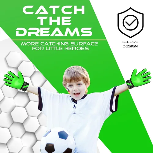 Miniatura 6 de BEAST RAGE Guantes de portero de fútbol para niños y jóvenes, guantes de portero de fútbol de 0.157 pulgadas (0.157 in) antideslizantes, palma