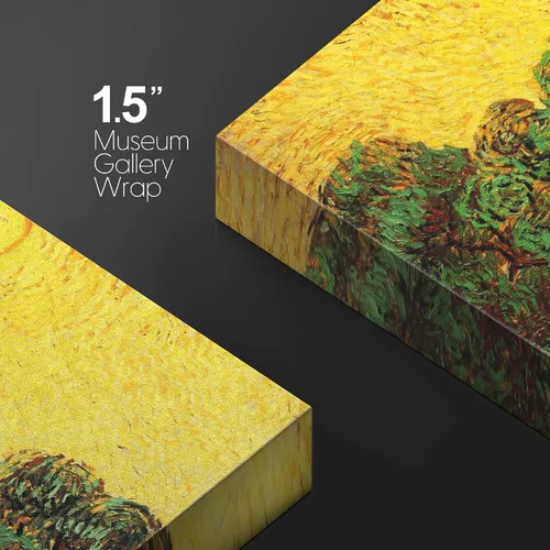 Miniatura 4 de Van Gogh - Lienzo con diseño giclée de olivos con cielo amarillo y sol, arte de pared de galería, estirado y enmarcado, listo para colgar, 24 x 36