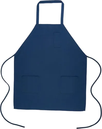 Miniatura 2 de Restaurantware - Delantal con peto Chef 101, 1 delantal de servidor con 3 bolsillos, longitud media, lavable a máquina, poliéster negro unisex