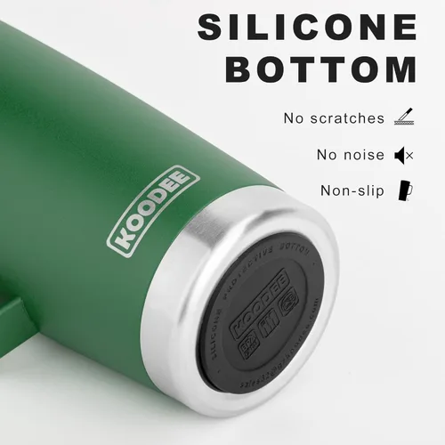 Miniatura 4 de koodee Taza de café aislada de 20 onzas con tapa y asa, acero inoxidable de doble pared al vacío, taza de campamento, vaso de café de viaje
