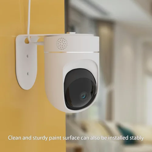 Miniatura 4 de Teccle Soporte de pared adhesivo para Eufy Indoor Cam E220 P24, sin taladrar sin herramientas, instalación sin daños