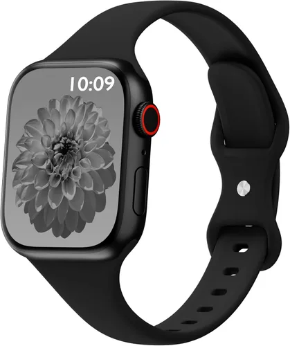 Miniatura 26 de Bandas delgadas de silicona deportivas compatibles con Apple Watch de 38mm 42mm 40mm 44mm 41mm 45mm 46mm 49mm, correa de repuesto delgada y estrecha