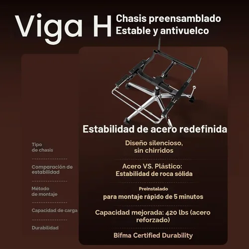 Miniatura 7 de OKUP M76 - Silla de oficina ejecutiva reclinable de 160° con reposapiés, silla de oficina de cuero con profundidad de asiento ajustable, cojín Crema
