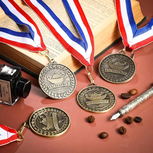 Miniatura 4 de Quelay 30 piezas Medallas de premio de 2" al por mayor, medallas ganadoras de oro con cintas para el cuello, medallas de trofeo de metal, premio