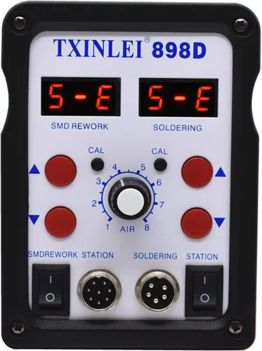 Miniatura 3 de Estación de soldadura 898D 110V, estación de retrabajo de aire caliente SMD 2 en 1, pistola de soldadura y soldador con 12 puntas de soldadura