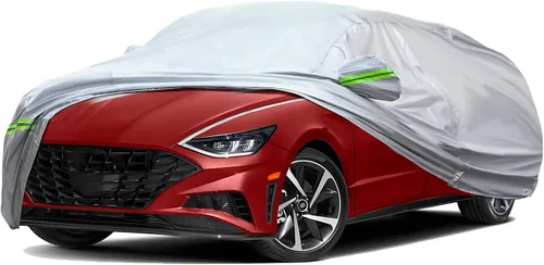 Miniatura 24 de TUCAREST - Funda de auto completa de 6 capas de alta calidad, diseño de cremallera de carcasa dura, impermeable, resistente a la intemperie