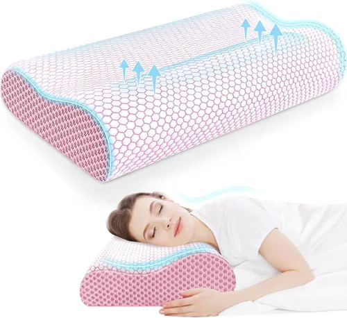 Miniatura 9 de CloudBliss Almohada cervical ergonómica para dormir, almohada cervical cervical para aliviar el dolor de cuello, almohada de espuma viscoelástica