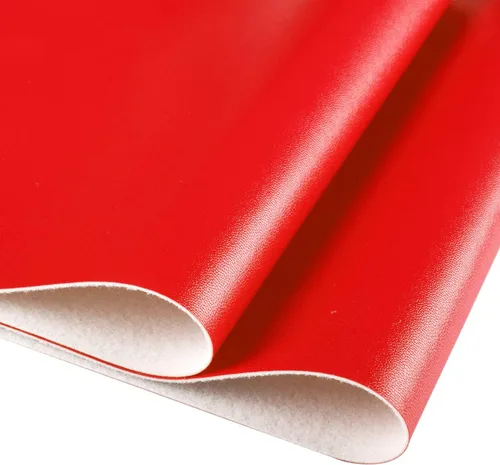 Miniatura 3 de HGUAN Piel Sintética Lisa de Color Sólido Rojo 12"X53" (30cmX135cm), Rollo de Piel Sintética Muy Adecuado para Hacer Manualidades, Aretes de Cuero