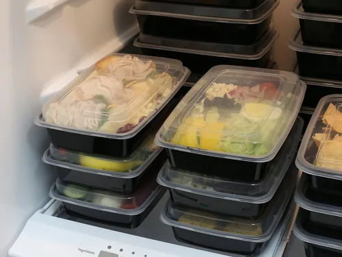 Miniatura 6 de Simple Houseware Paquete de 16 recipientes reutilizables de preparación de comidas de 28 onzas, 1 compartimento, sin BPA, apilables, aptos