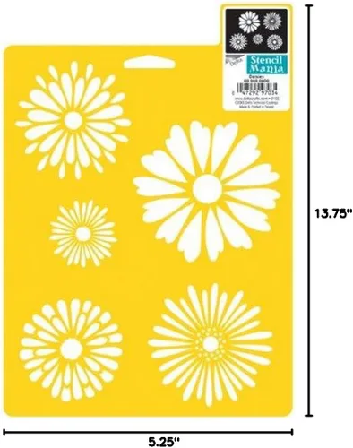 Miniatura 2 de Delta Creative Stencil Mania Stencil, 7 x 10 pulgadas, 970720710 margaritas