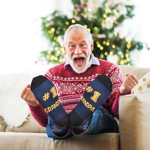 Miniatura 4 de Veachog Calcetines para abuelos para hombres, regalos de cumpleaños para papá, tío, hermano, hijo, marido, novio, suegro, regalos de jubilación