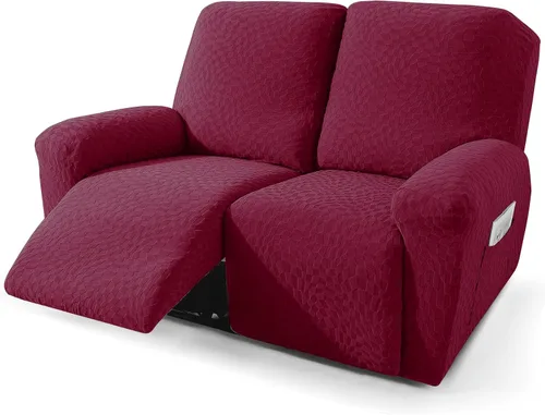 Miniatura 17 de ZNSAYOTX 2026 Funda elástica para sillón reclinable de 3 piezas (61 cm-94 cm) Fundas súper suaves para silla reclinable con bolsillo grande y lazos