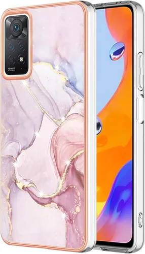 Miniatura 6 de Funda delgada para Xiaomi Redmi Note 11 Pro, funda brillante con patrón de mármol IMD para niñas, cubierta de protección de pantalla y cámara
