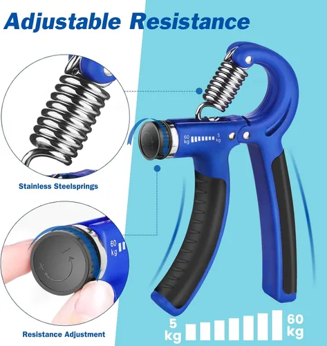 Miniatura 3 de AIXPI Grip Strength Trainer, Hand Grip Exerciser Strengthener with Adjustable Resistance 11-132 Lbs (5-60kg), Forearm Strengthener, Hand Exerciser