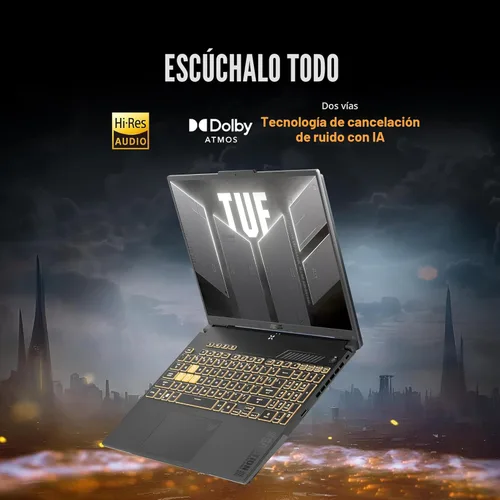 Miniatura 10 de ASUS TUF Gaming F16 - Laptop para juegos, pantalla IPS FHD+ de 16” 144 Hz, nivel 16:10, Intel® Core™ 5 210H, NVIDIA® GeForce RTX™ 4050, 16 GB DDR5