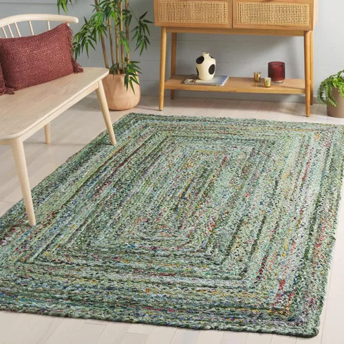 Miniatura 18 de SAFAVIEH Braided Collection - Alfombra de pasillo, 2 pies 3 pulgadas x 8 pies, color negro y azul, hecho a mano, reversible, ideal para dormitorio