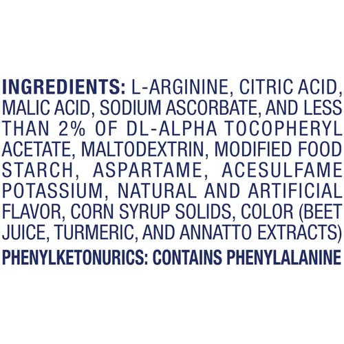 Miniatura 6 de Arginaid Arginina en polvo, fórmula de mezcla de bebidas con 0.14 onzas de L-arginina por porción, vitamina C y vitamina E, sabor a cereza, 0.32