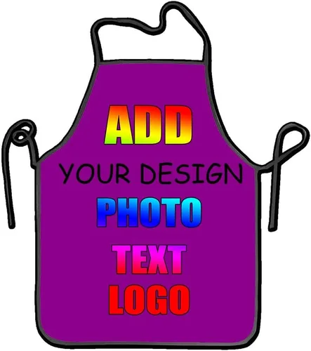 Miniatura 32 de NALAHOME Delantales personalizados para hombres y mujeres delantales personalizados con logotipo de texto fotográfico Negro