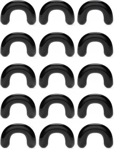 Miniatura 25 de Cisyozi 16G 14G 12G 10G 8G 6G 4G 2G Kit de Estiramiento de Retenedor de Tabique de Plástico Hipoalergénico Anillos de Tabique en Forma de U Pincher