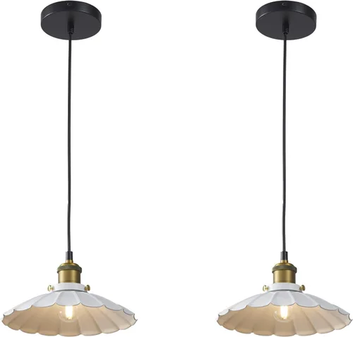 Miniatura 27 de Lámpara colgante negra, lámpara colgante retro de 9.8 pulgadas para dormitorio, luces colgantes brillantes de cocina, sala de estar, 6.5 pies