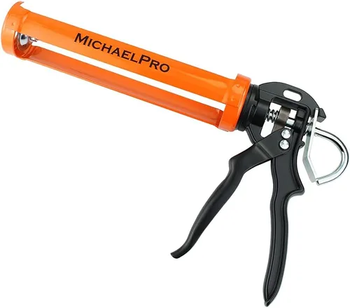 MichaelPro MP013005 Pistola de calafateo profesional sin goteo con relación de empuje 12:1, pistola de calafateo antigoteo de 10 onzas, pistola