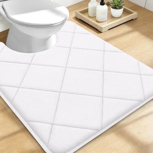 Miniatura 55 de OLANLY Tapete de baño de espuma viscoelástica de 24 x 16 pulgadas, ultra suave y absorbente, lavable a máquina, cómodo tapete de baño para suelo