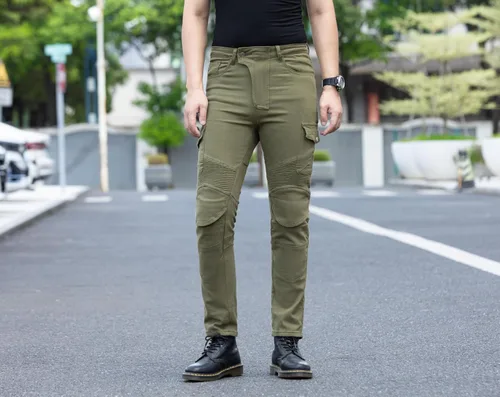 Miniatura 3 de CTBQiTom Pantalones de motocicleta para hombres Jeans elásticos de montar con armadura CE Nivel 2 Pantalones para desplazamientos urbanos