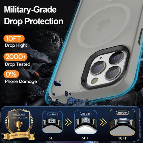 Miniatura 231 de Fuerte magnético para iPhone 11, compatible con Magsafe, [resistente a caídas de 13 pies] Funda trasera translúcida mate con sensación de piel